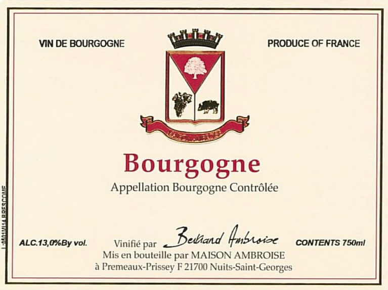 Maison Bertrand Ambroise Bourgogne Rouge Fine Vines